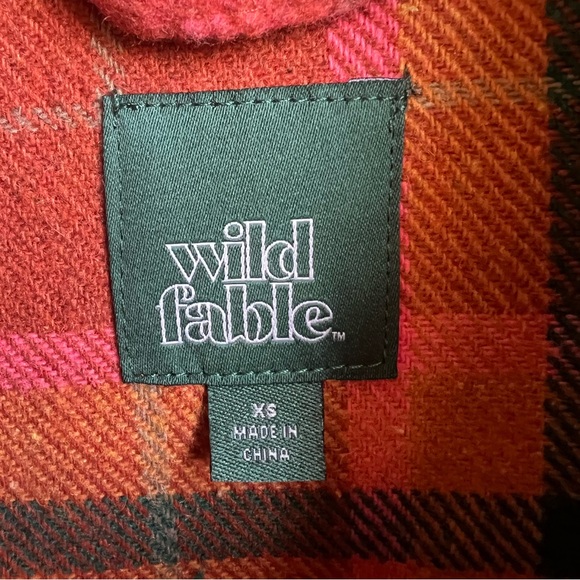 Oversized Wild Fable Plaid Flannel Shirt Jacket Shacket - Picture 8 of 9